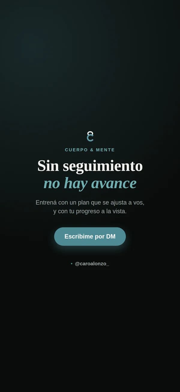 Sin seguimiento no hay avance: entrená con un plan que se ajusta a vos, con tu progreso a la vista